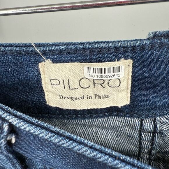 Pilcro ANTHROPOLOGIE Dark Wash Mid-Rise Flare Leg Jeans Women’s Size 29 - Picture 5 of 6
